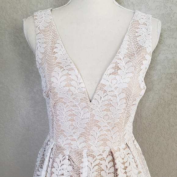 Lulu's All of my Heart white skater dress lace size Small - Picture 8 of 13